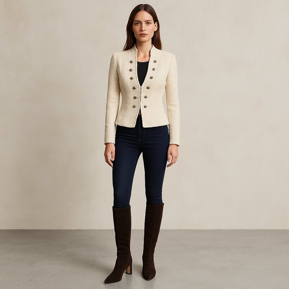 White Lace Military Jacket